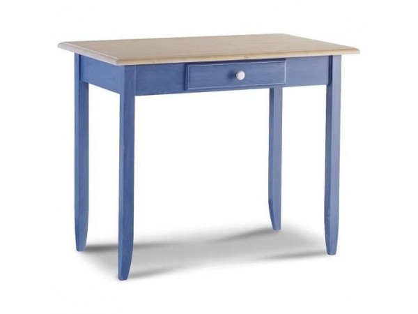 Παιδικό Γραφείο μασίφ ξύλινο BLU σε μπλε χρωματισμό με 1 συρτάρι 99x61x80 εκ.