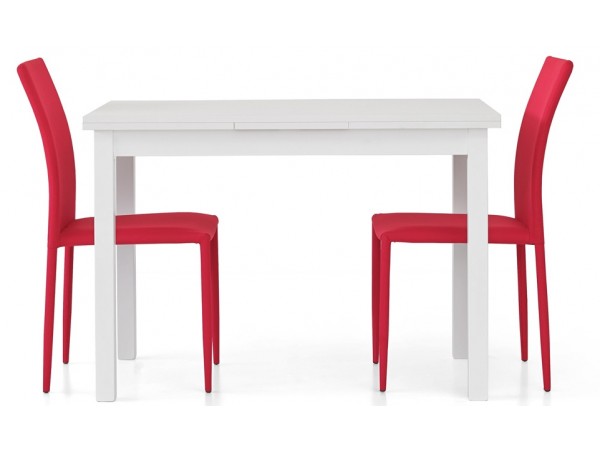 Τραπέζι από HPL επεκτεινόμενο modern style σε bianco frassinato χρωματισμό 130x80x76 εκ.