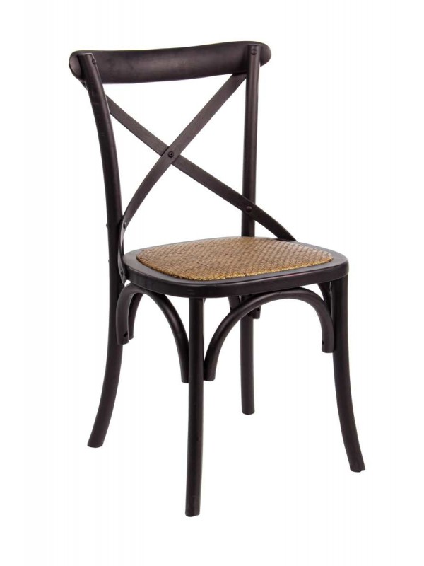 Καρέκλα CROSS BLACK 46x42x87 εκ.