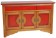 Μπουφές CILIEGIO σε μασίφ ξύλο  με Κερασιά και Κόκκινο Χρωματισμό με 3 πόρτες και 3 συρτάρια 130x37x84 εκ.