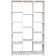Ραφιέρα Μασίφ Ξύλινη σε απόχρωση λευκό αντικέ με 11 ράφια 121x36x200 εκ.