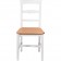 Καρέκλα Μασίφ Ξύλινη σε φυσική απόχρωση το κάθισμα και λευκό αντικέ η υπόλοιπη δομή 45x43x92 εκ.