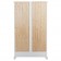 Βιτρίνα Μασίφ Ξύλινη σε απόχρωση λευκό αντικέ με 2 πόρτες και 2 συρτάρια 109x36x180 εκ.