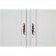 Βιτρίνα Μασίφ Ξύλινη σε φυσική απόχρωση το καπάκι και λευκό αντικέ η υπόλοιπη δομή με 4 πόρτες 125x42x207 εκ.