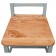 Καρέκλα Μασίφ Ξύλινη σε φυσική απόχρωση το κάθισμα και γκρι αντικέ η υπόλοιπη δομή 45x43x92 εκ.