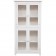 Βιτρίνα Μασίφ Ξύλινη σε απόχρωση λευκό αντικέ με 4 πόρτες 68x25x130 εκ.