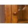 Βιτρίνα Μασίφ Ξύλινη σε απόχρωση καρυδιάς με 4 πόρτες συρόμενες και 6 συρτάρια 142x50x225 εκ.