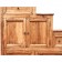Συρταριέρα Σκάλα Μασίφ Ξύλινη αριστερή σε φυσική απόχρωση με 5 συρτάρια και 4 πόρτες 140x42x142 εκ.