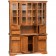 Βιτρίνα Μασίφ Ξύλινη σε απόχρωση καρυδιάς με 9 πόρτες και 4 συρτάρια 156x50x200 εκ.