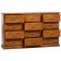 Συρταριέρα Μασίφ Ξύλινη σε απόχρωση καρυδιάς με 12 συρτάρια 170x40x100 εκ.