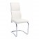 Καρέκλα από οικολογικό δέρμα και επιχρωμιωμένο μέταλλο THELMA WHITE 44x58x104 εκ.