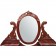 Τουαλέτα κρεβατοκάμαρας VELLA Ξύλινη μαόνι με καθρέφτη σε Noce χρωματισμό 102x42x155 εκ.